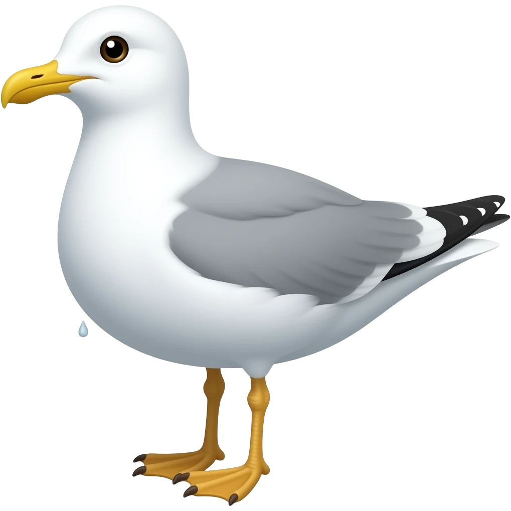 Seagull doing a shit emoji