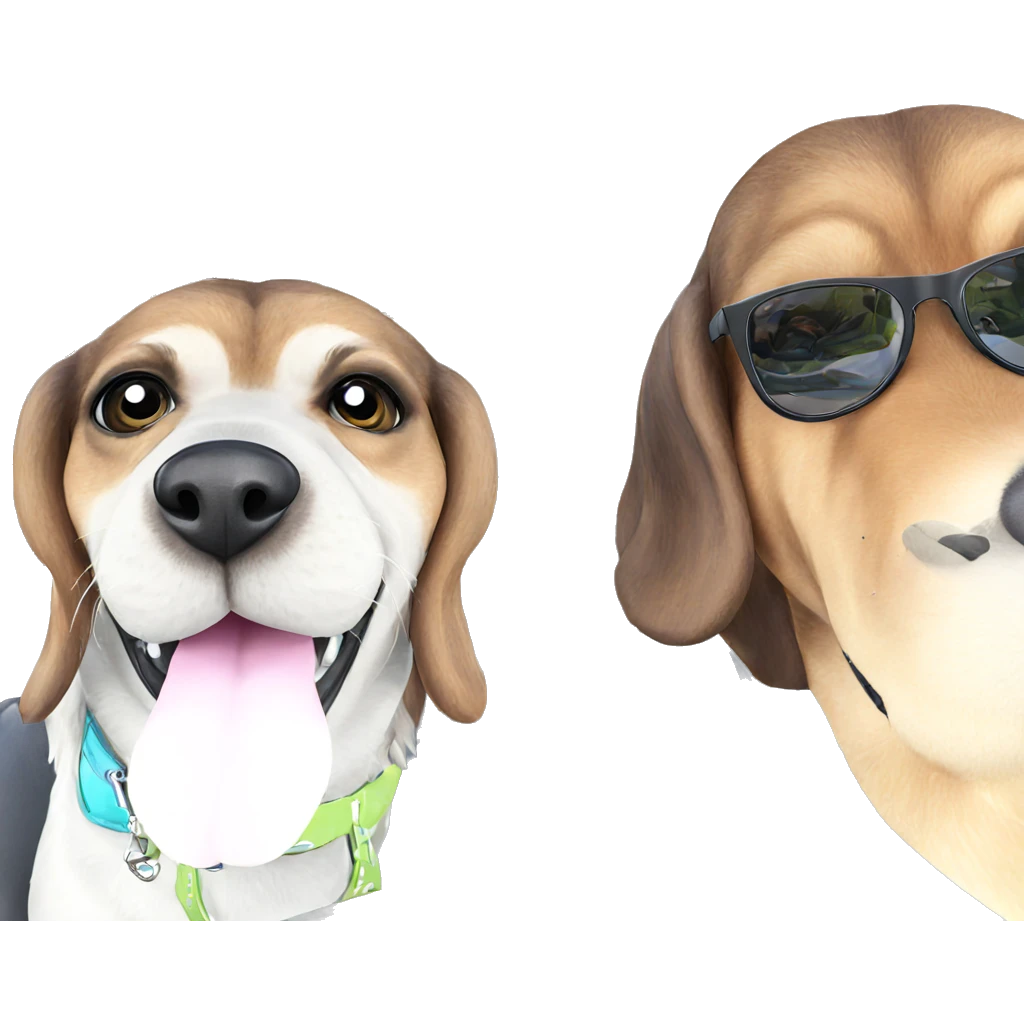 happy dog in sunglasses emoji