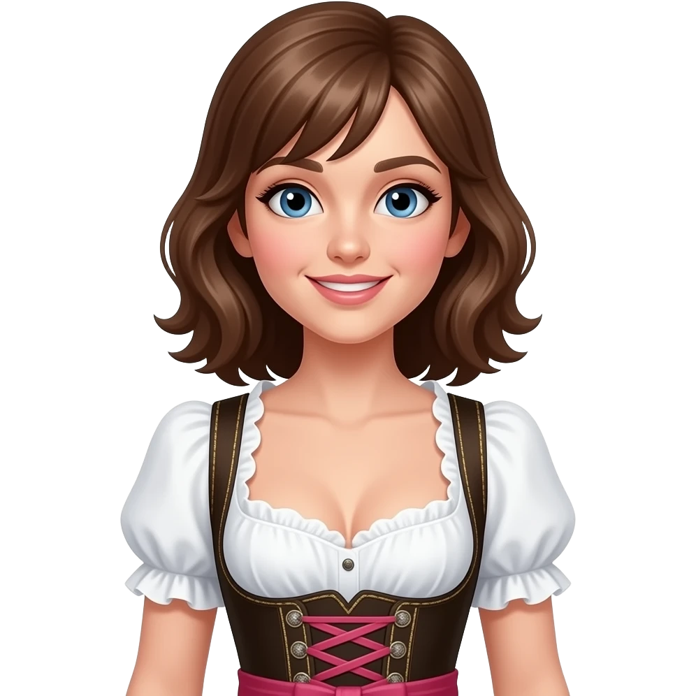 Mädel in Dirndl. ich will das der Dirndl noch durchsichtiger ist. Da wo die Brüste sind soll es Durchsichtig sein. emoji