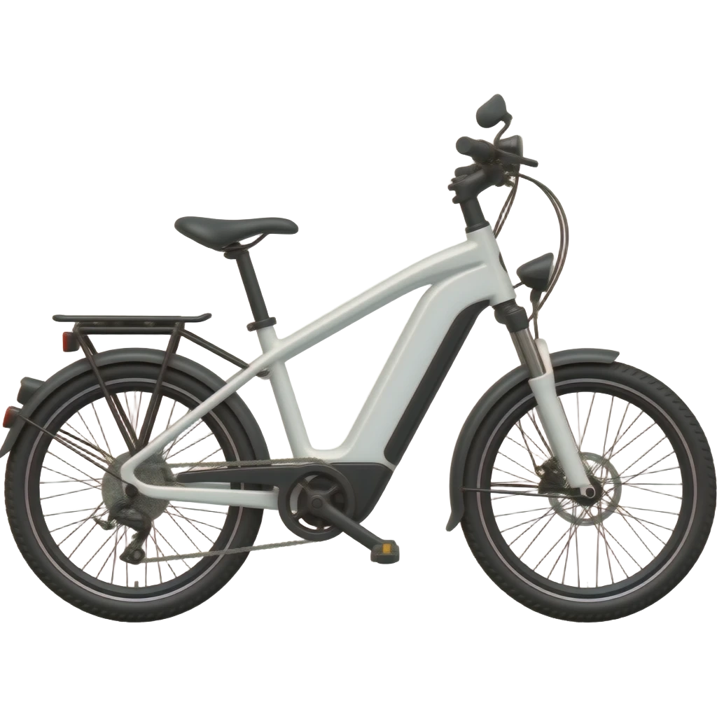white electric cargo bike facing right emoji