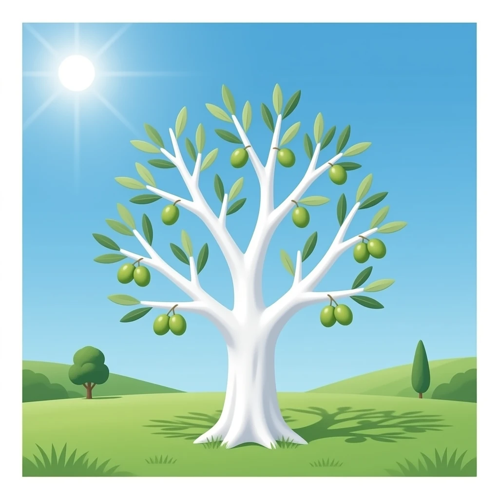 cinematic - white bare olive tree emoji