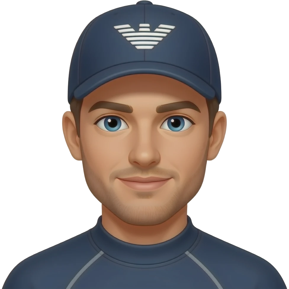 🏄🏻‍♂️ com boné da empório Armani emoji