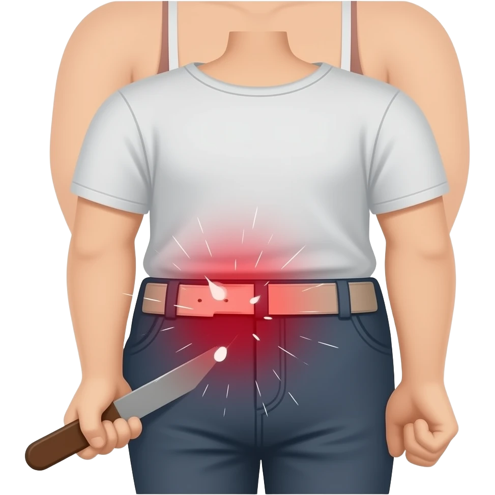 Person getting hit in the butt with a belt emoji