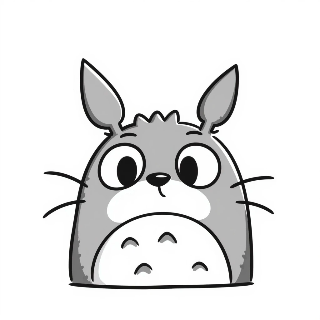 Totoro pogchamp emoji with big eyes emoji