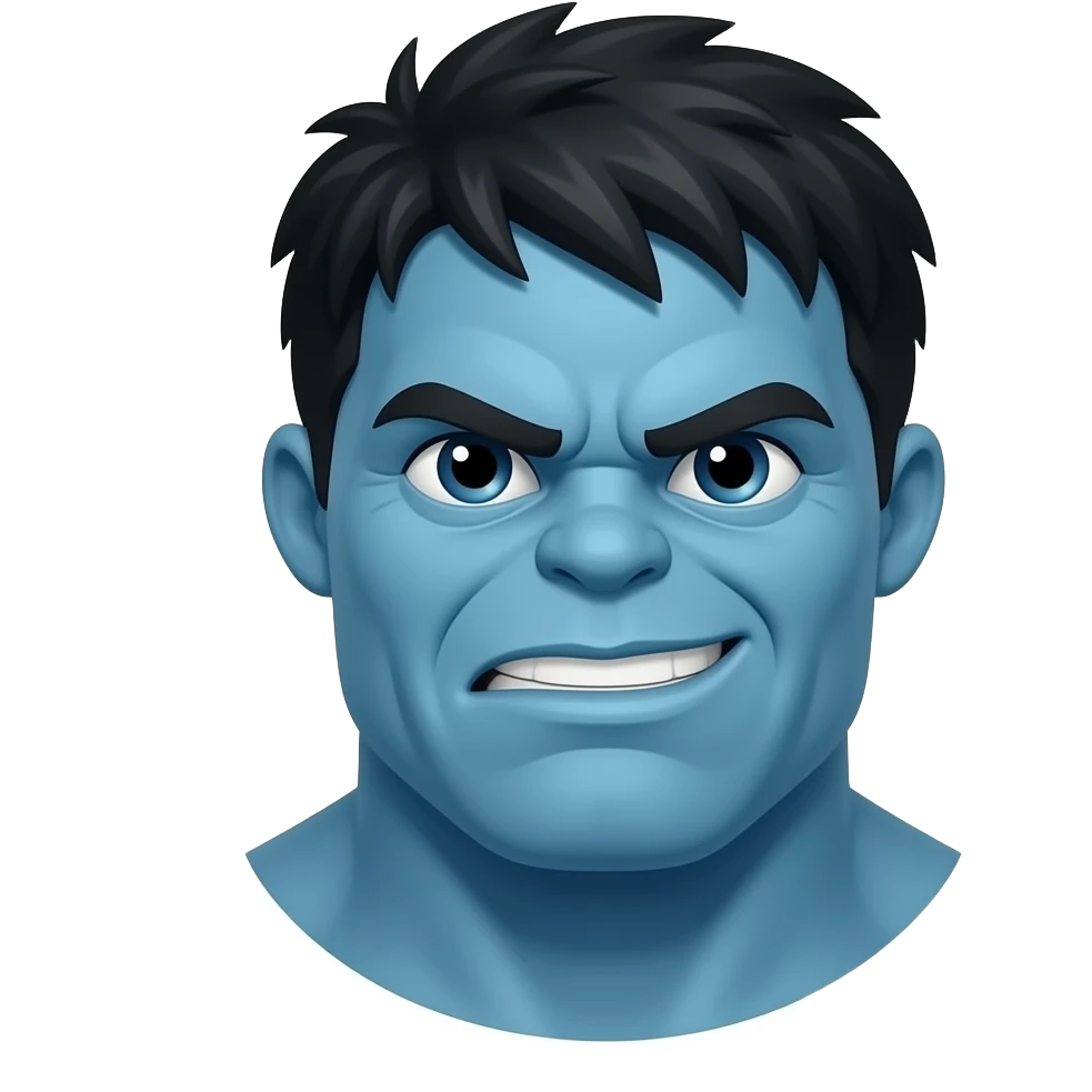 friendly blue hulk emoji