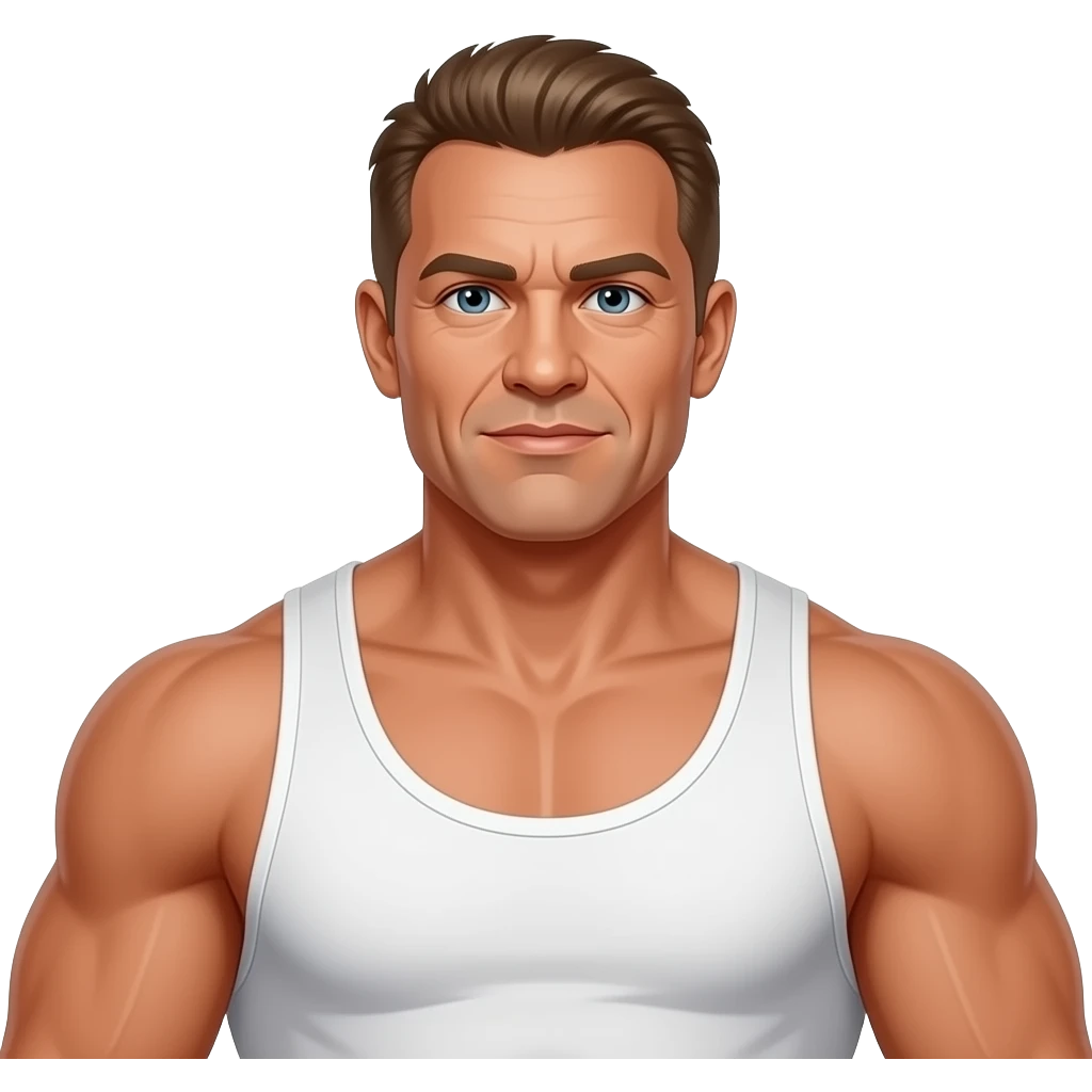 emoji showing the upper chest and the subject is Mike Mentzer emoji