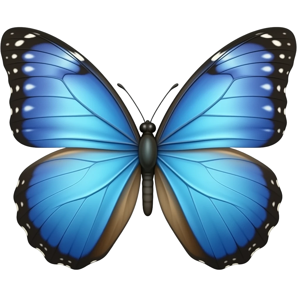 Little blue butterfly emoji