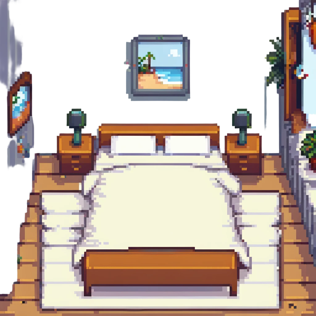 a modern bedroom emoji