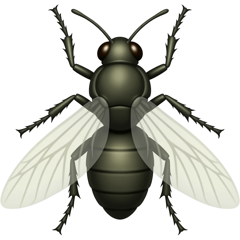 Inseto percevejo sem casca e sem asa emoji