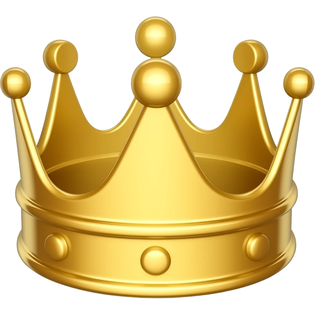 Gold crown representing owner emoji