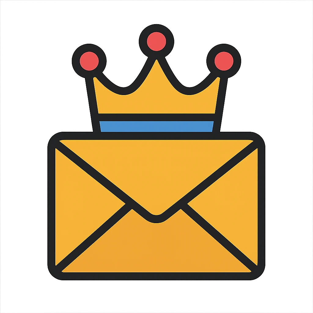 elegant and regal letter with a crown, icon or logo emoji