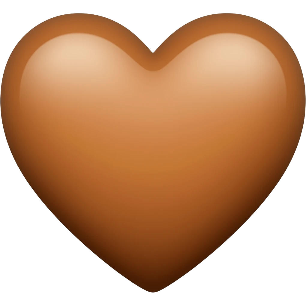brown  colour heart emoji emoji