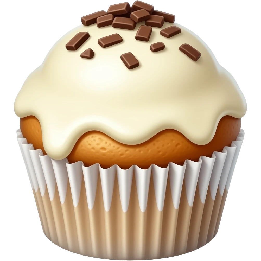 white truffle cupcake emoji