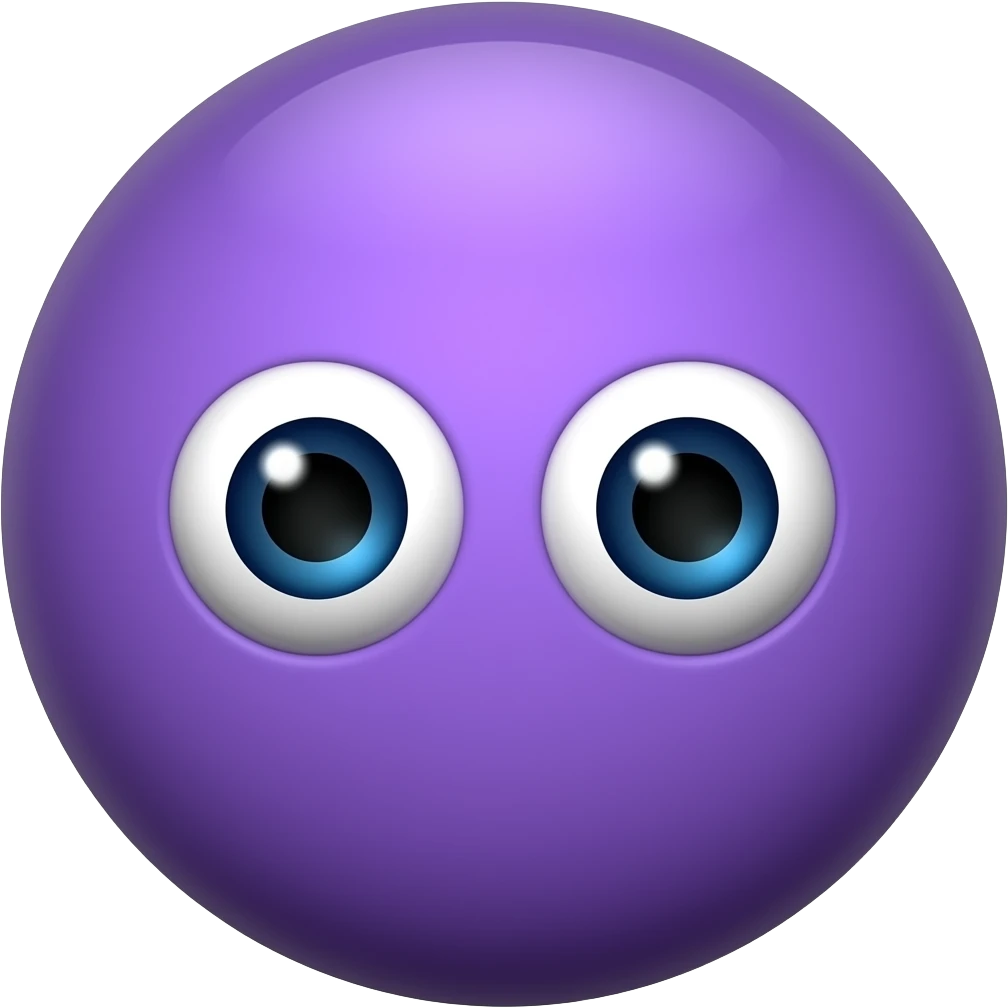 purple planet with eyes emoji