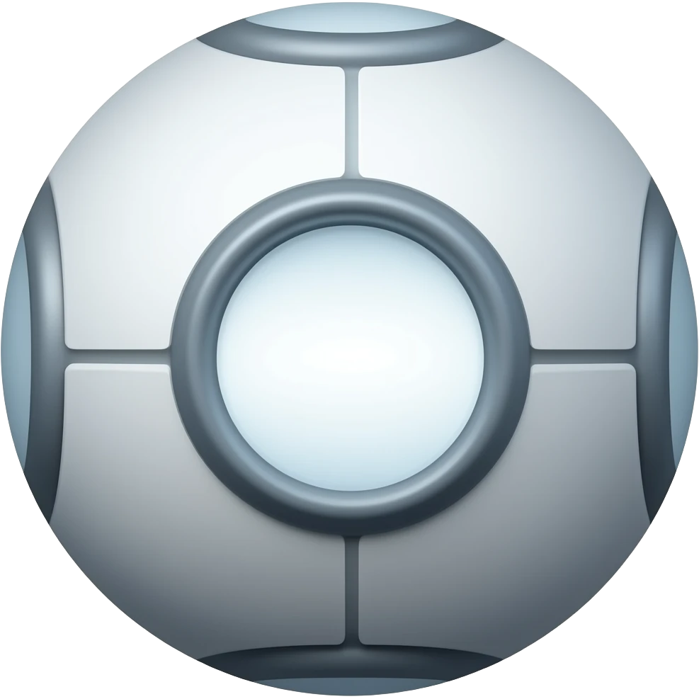 Spaceship themed sphere emoji