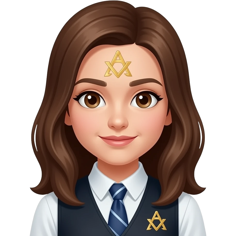 Freemasonry girl brown hair emoji