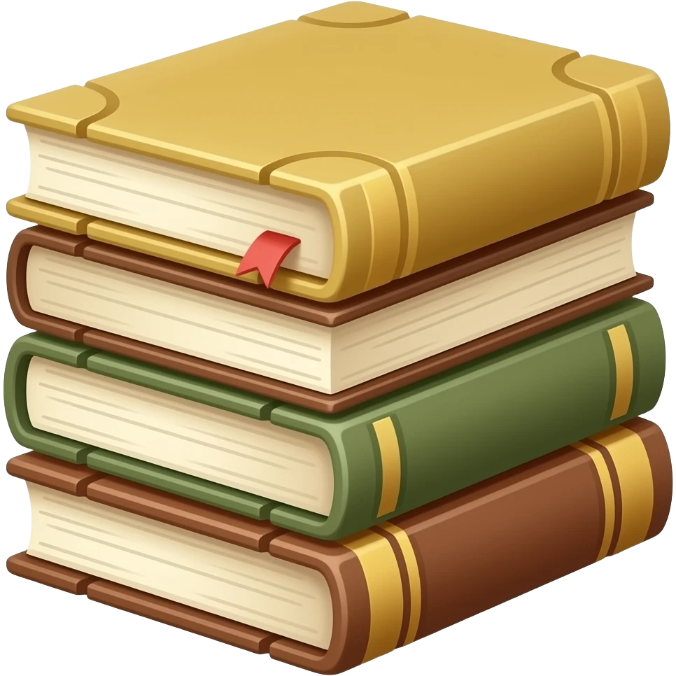 a stack of light yellow and brown books emoji