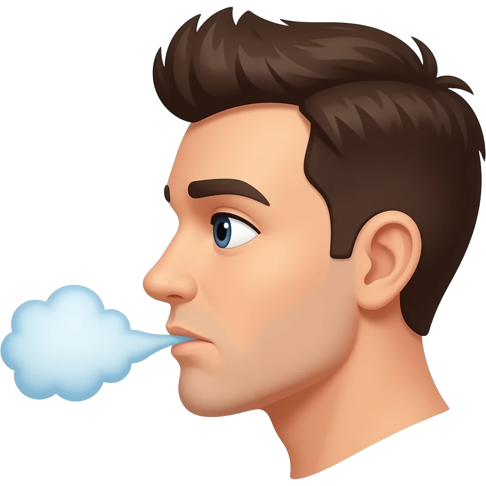 Una persona respirando emoji