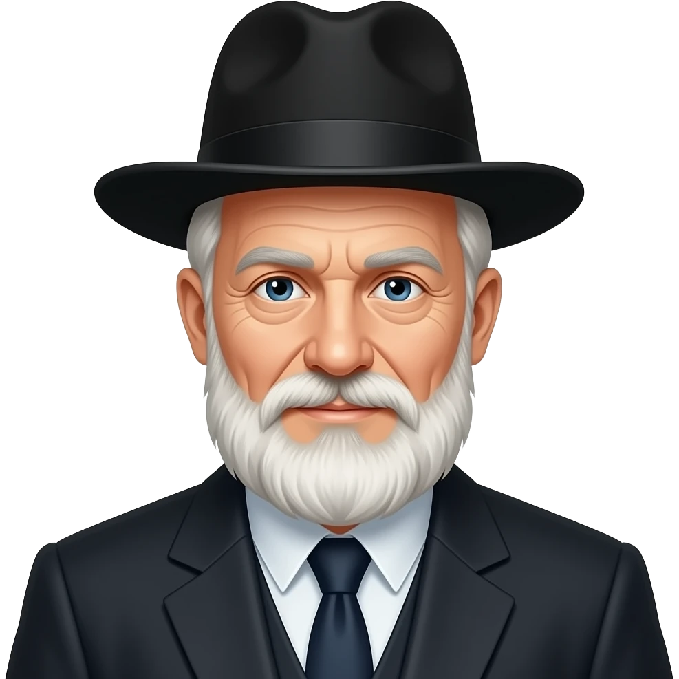 judío ortodoxo viejo con sombrero emoji
