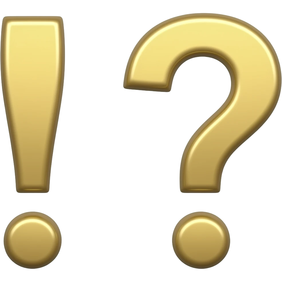 Exclamation mark and question mark emoji