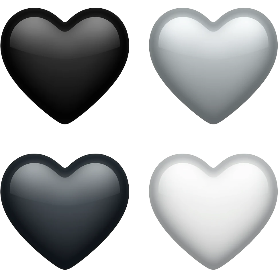 🖤🩶🤍 emoji