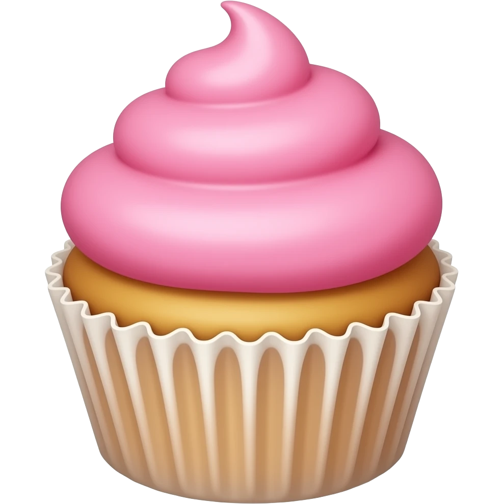 Cupcake with pink icing emoji