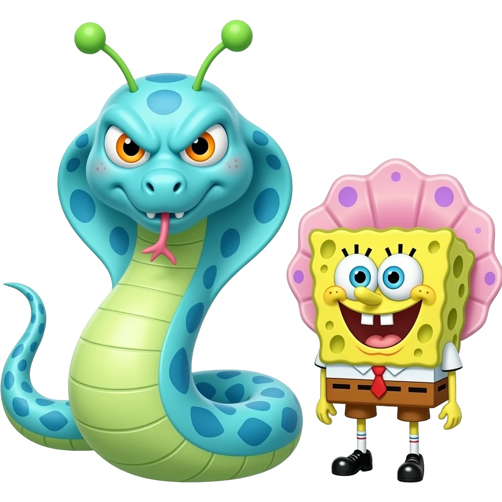 Bob esponja Gary, a cobra, tem olhos no topo das antenas e o corpo em um tom azul claro opaco, enquanto a parte inferior é verde-amarelada clara. Seus olhos também são verde-amarelados claros, com pupilas alaranjadas. A carapaça é rosa claro com manchas roxas opacas. Pregnant enojado emoji