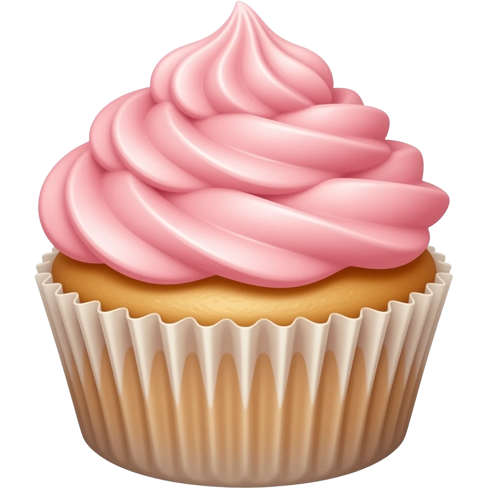 Cupcake with pink icing emoji
