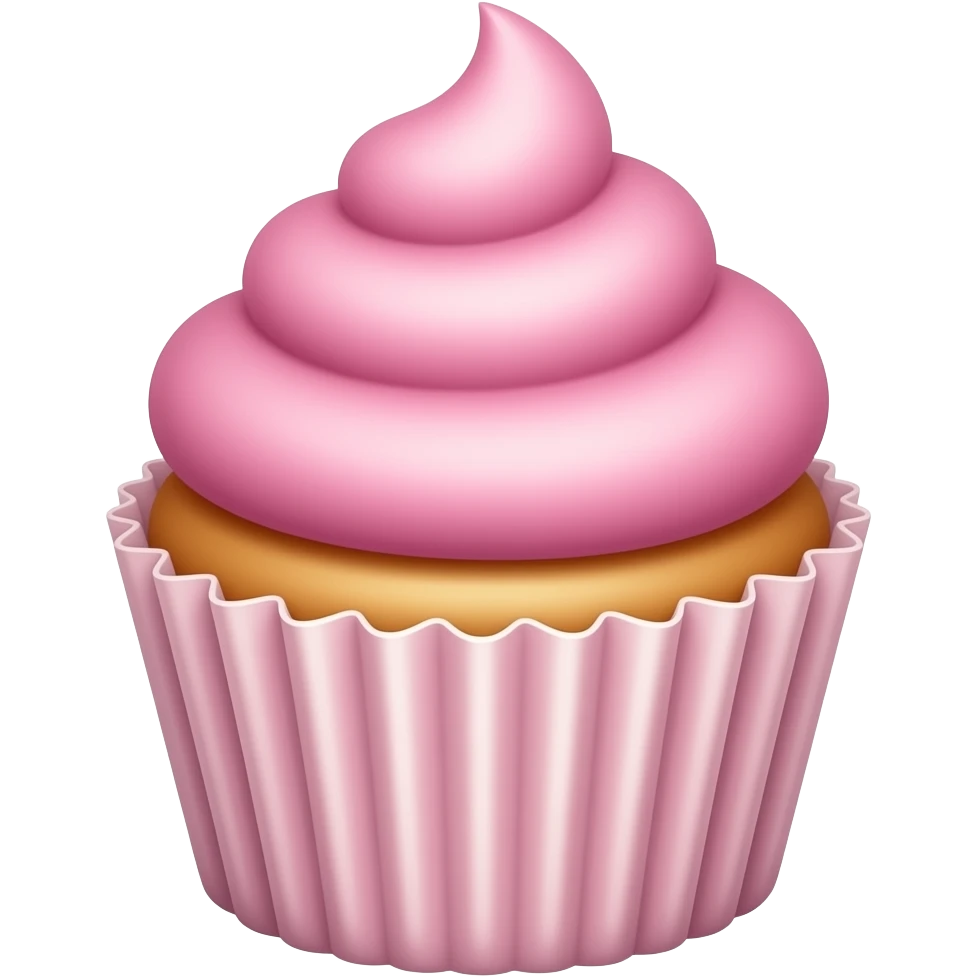 Cupcake with pink icing emoji