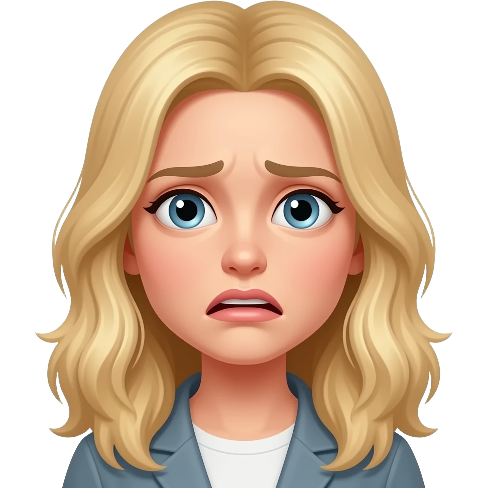 peur femme blonde emoji