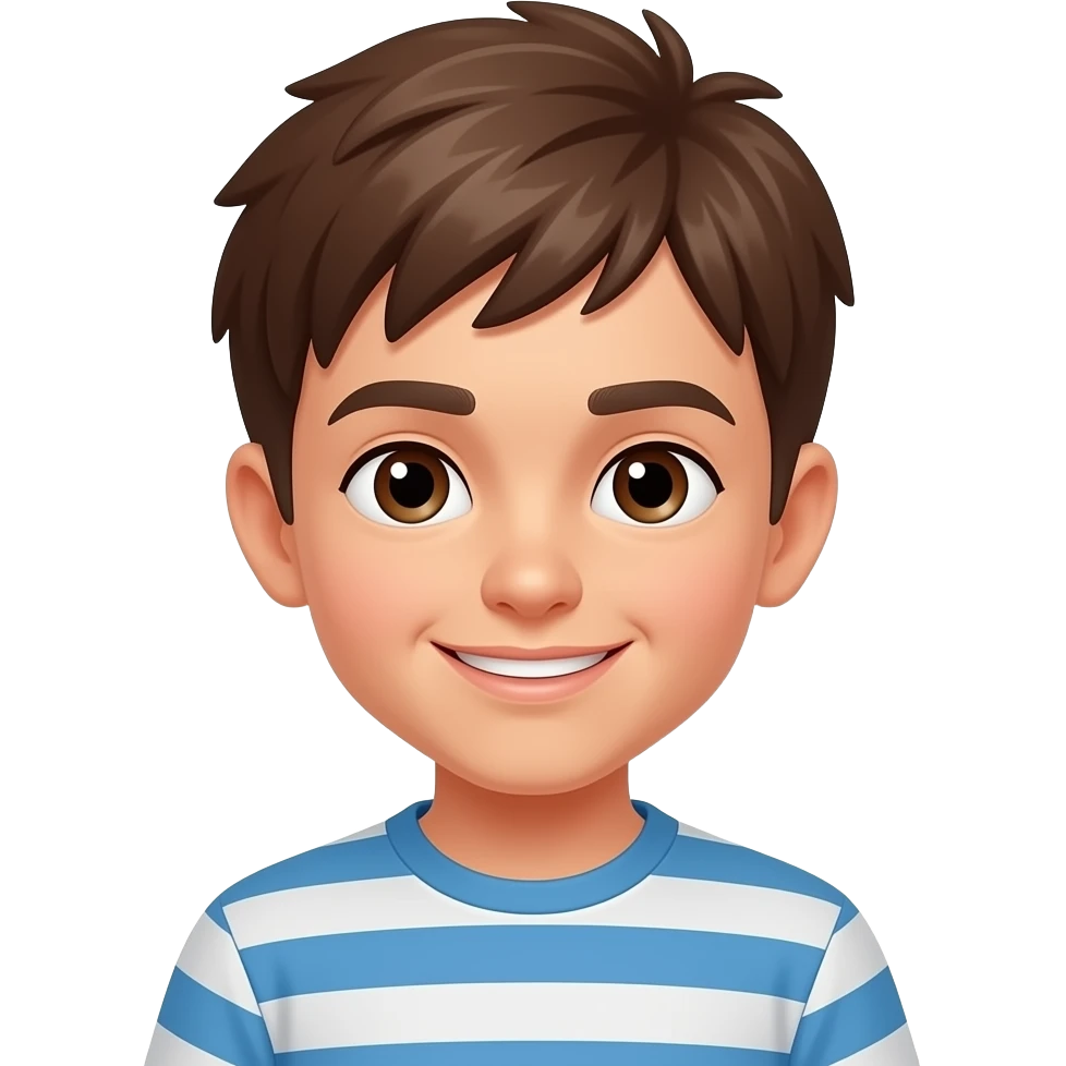 chłopak z brazowymi wlosami emoji