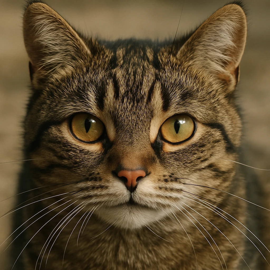 realistic cat face, detailed fur emoji