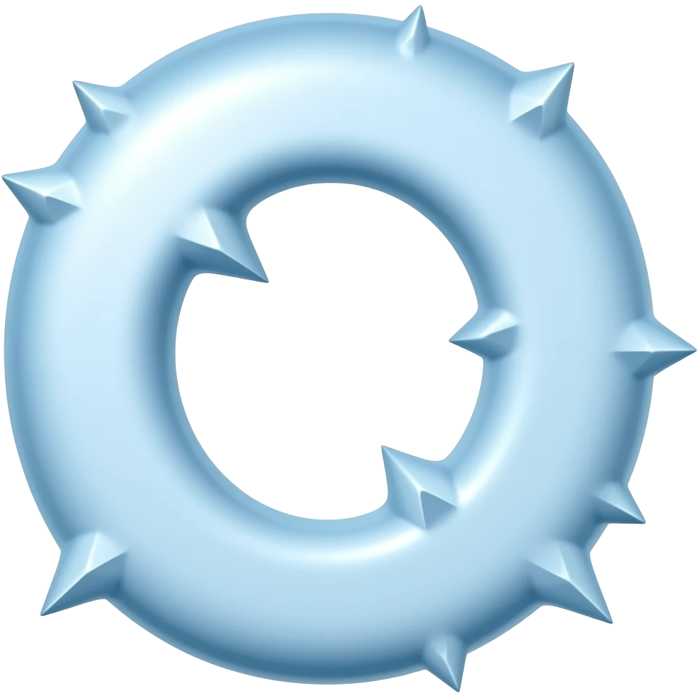 S letter with ice spikes emoji