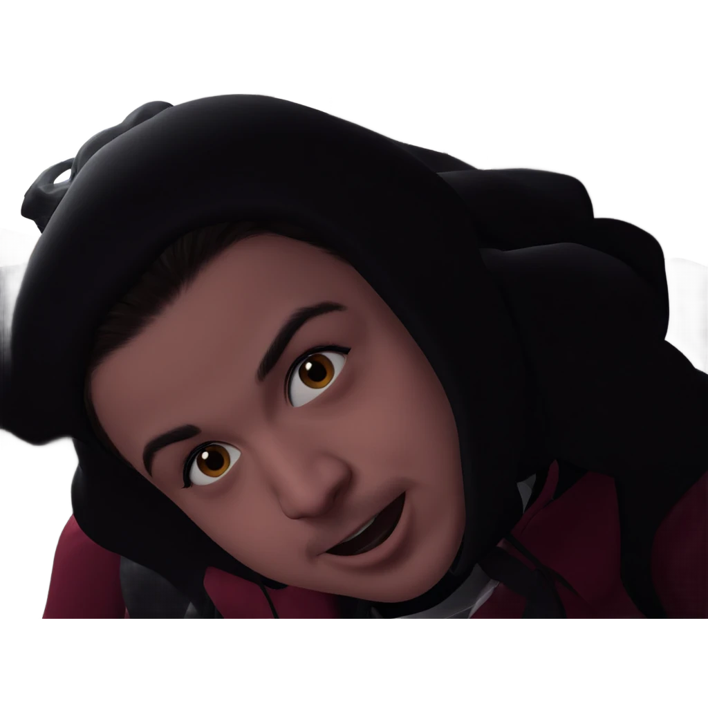 young girl in solitude emoji