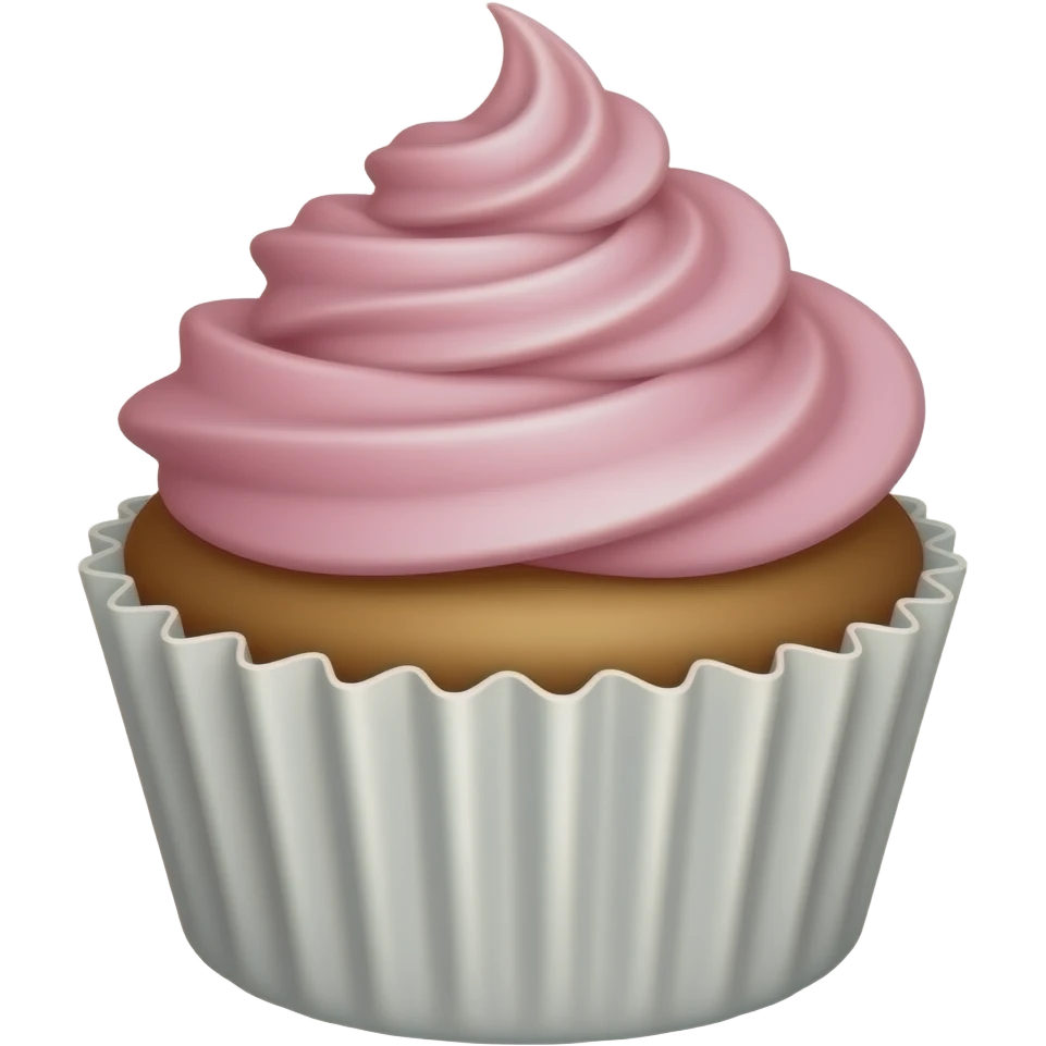 Cupcake with pink icing emoji