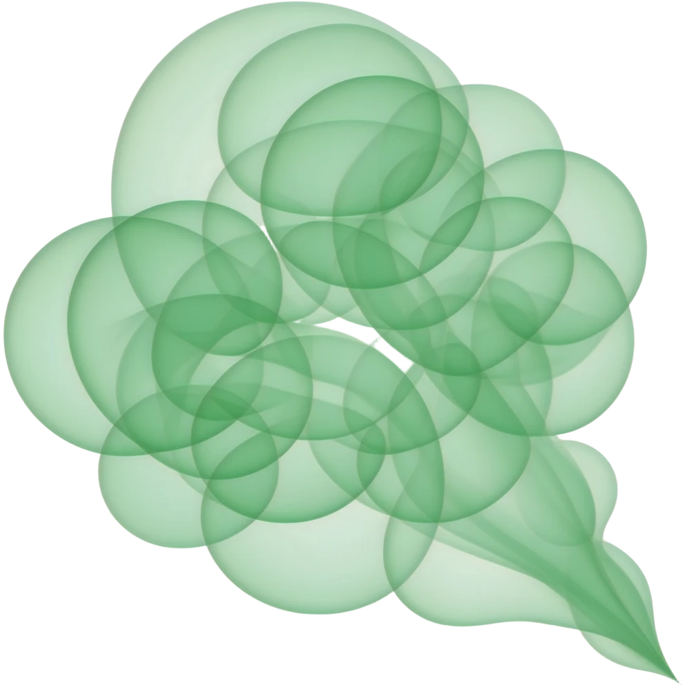 Transparent green sm emoji