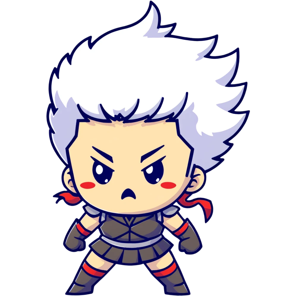 magical heroine chibi emote angry with steam puffs emoji