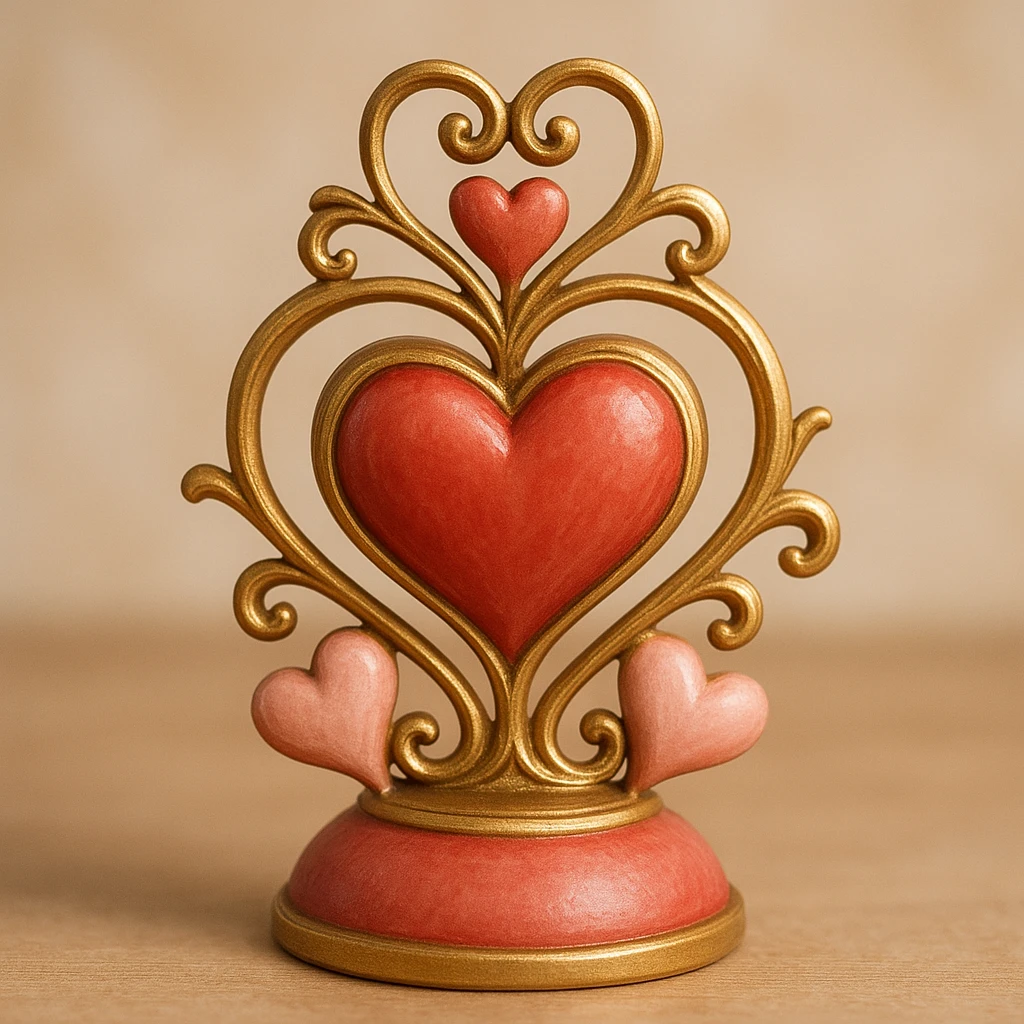object with a heart motif, symbolizing love, romantic emoji