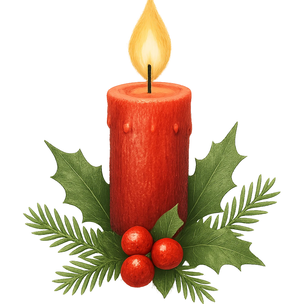 Christmas candle, remove background emoji