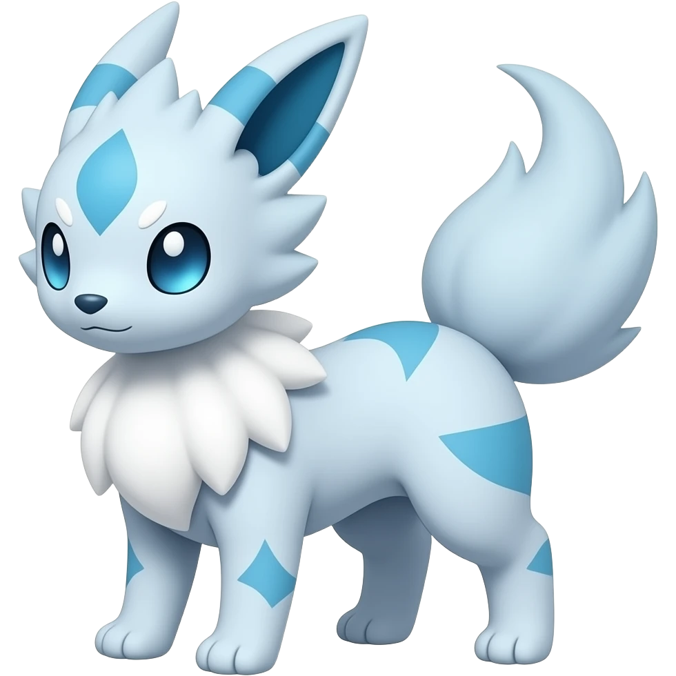 Shiny-Absol-Amaura-Glaceon-Aurorus-Minccino-Sylveon-Fakemon-Pokemon-hybrid emoji