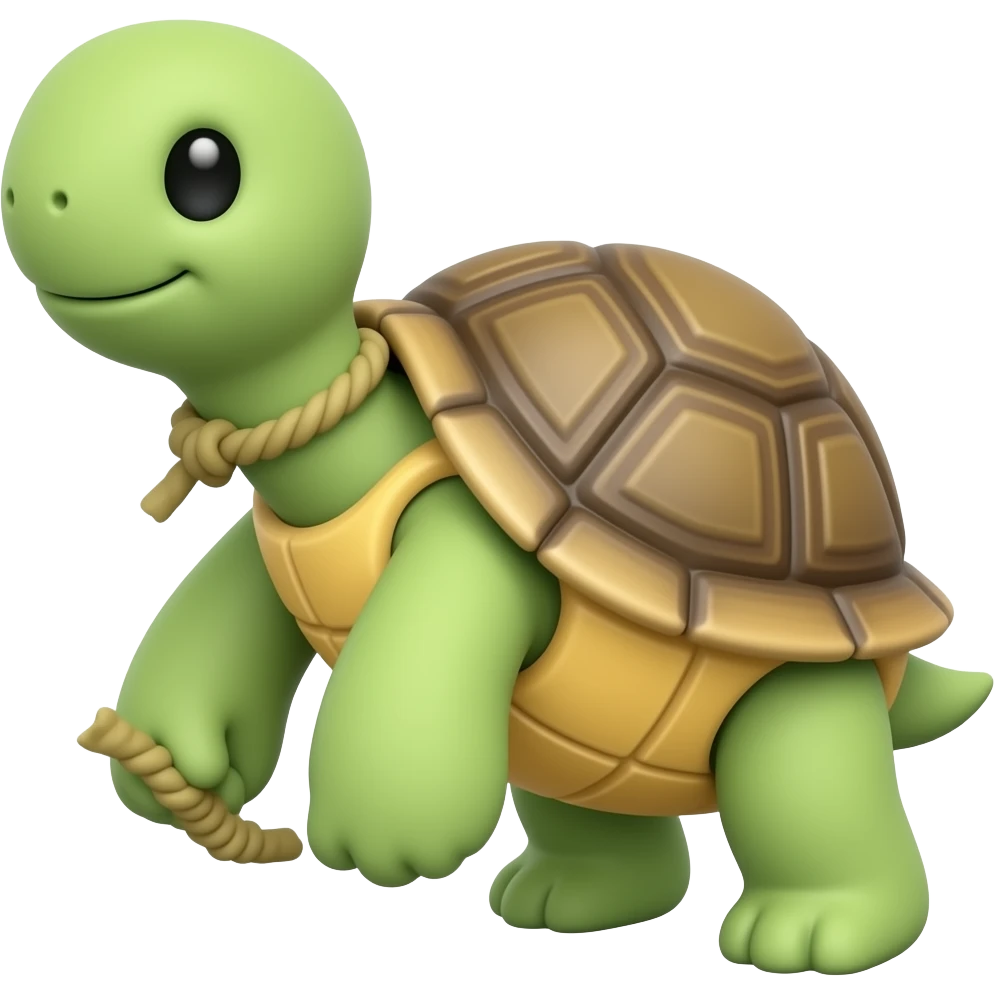 toy pull along turtle emoji