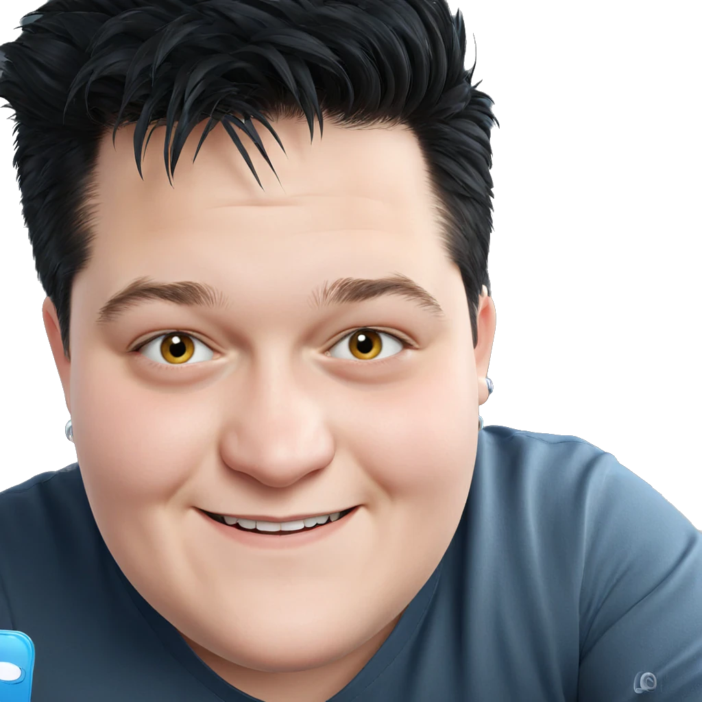 smiling boy with earrings emoji