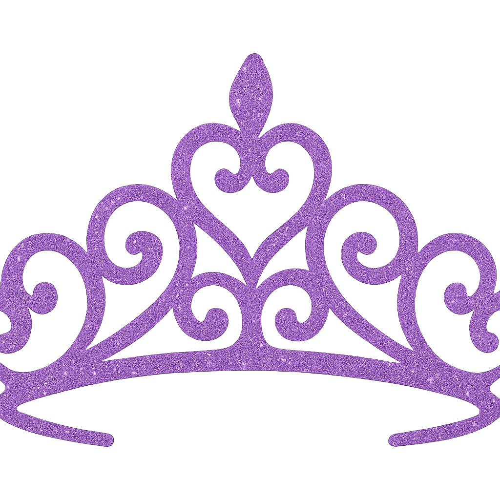 purple sparkly tiara emoji