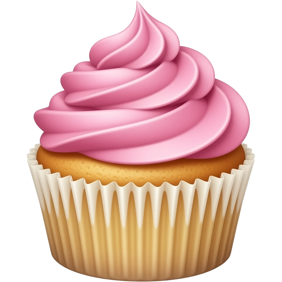 Cupcake with pink icing emoji