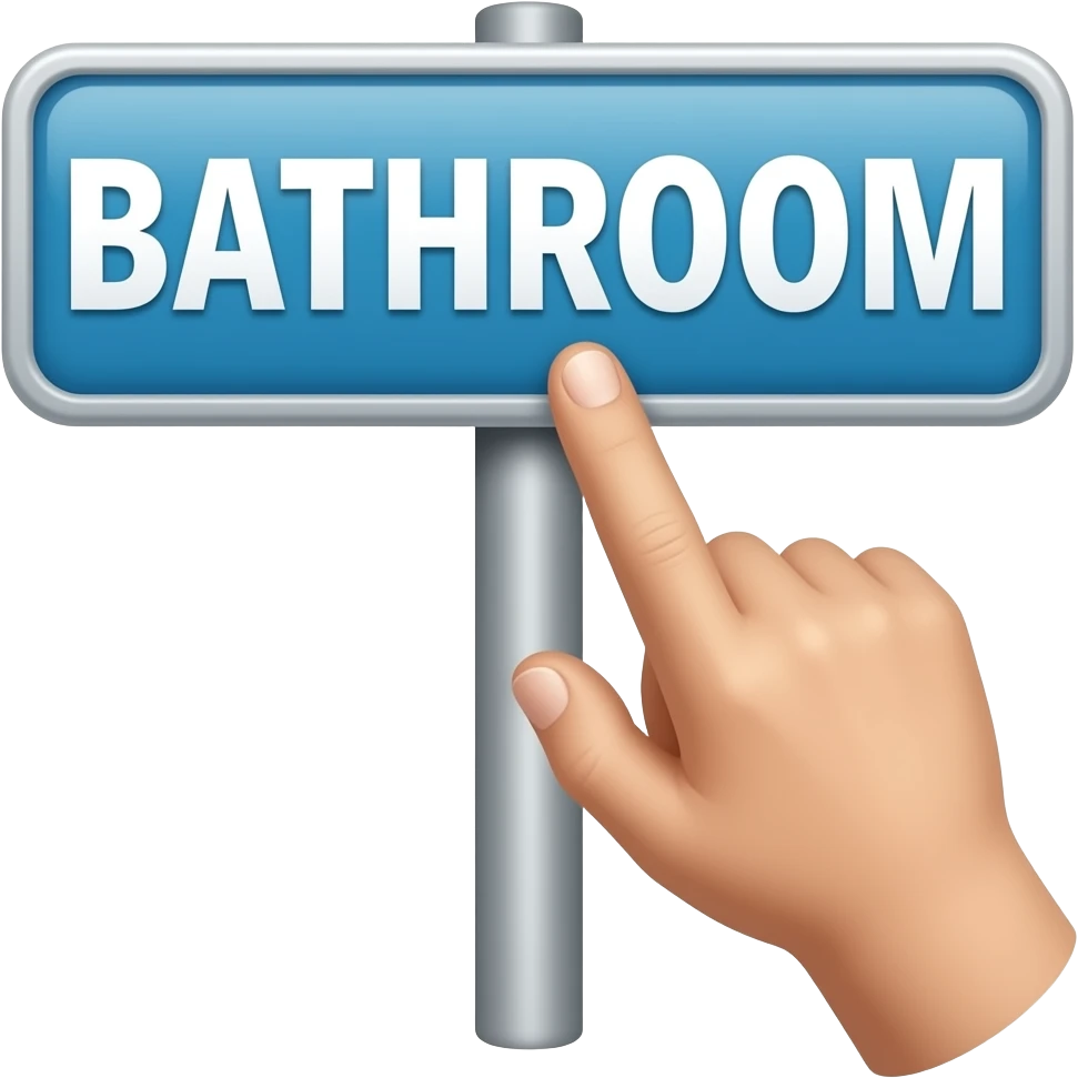 An emoji of hand do a sign with his fingers of someone who wants to go to the bathroom emoji