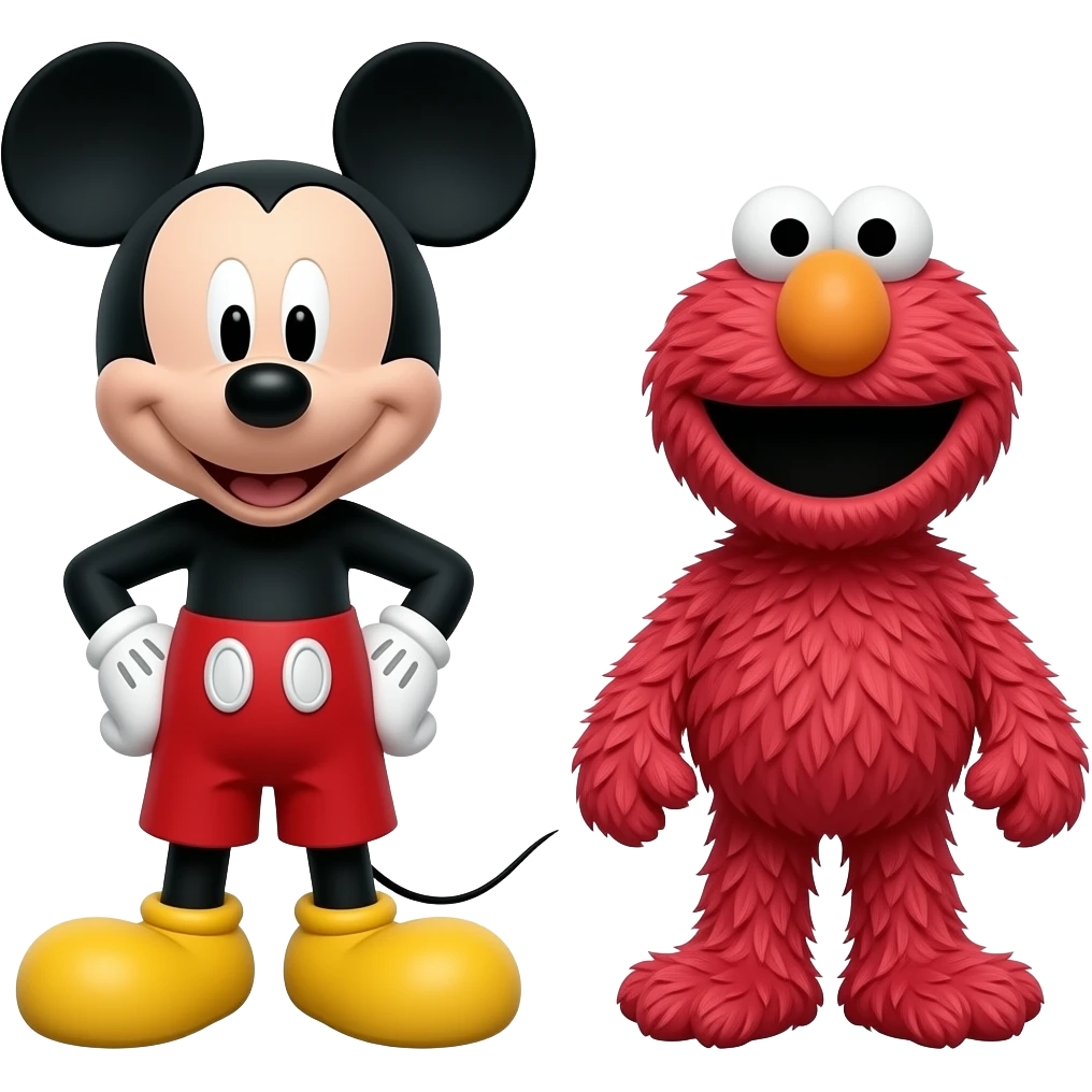 Mickey Mouse Full Body and Elmo Full Body emoji