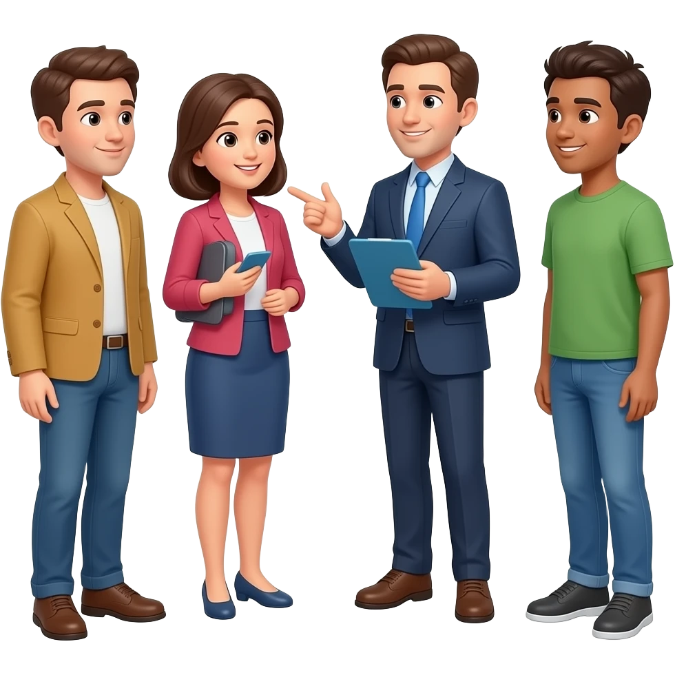 a person is sharing information to another people emoji