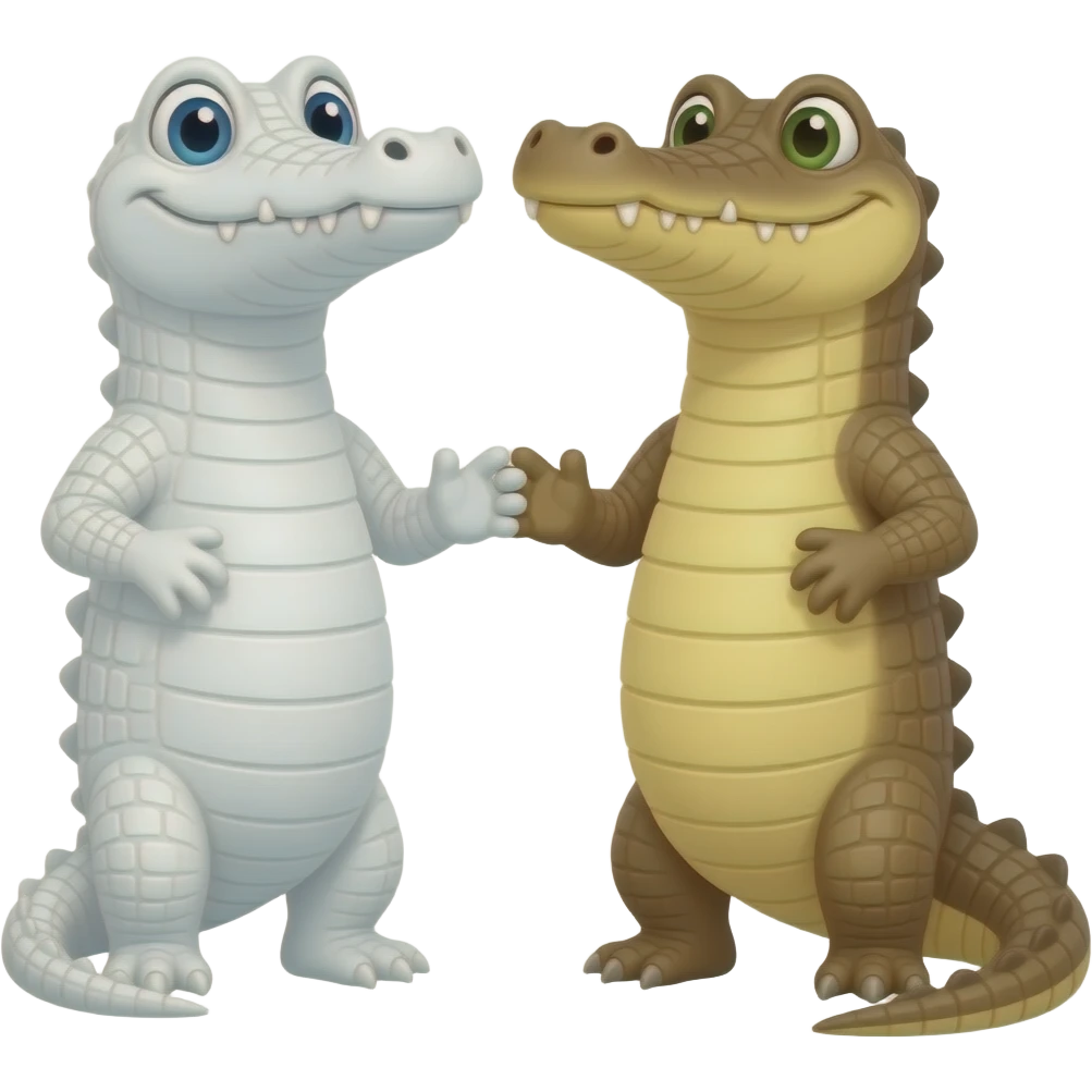 White crocs beside a crocodile emoji