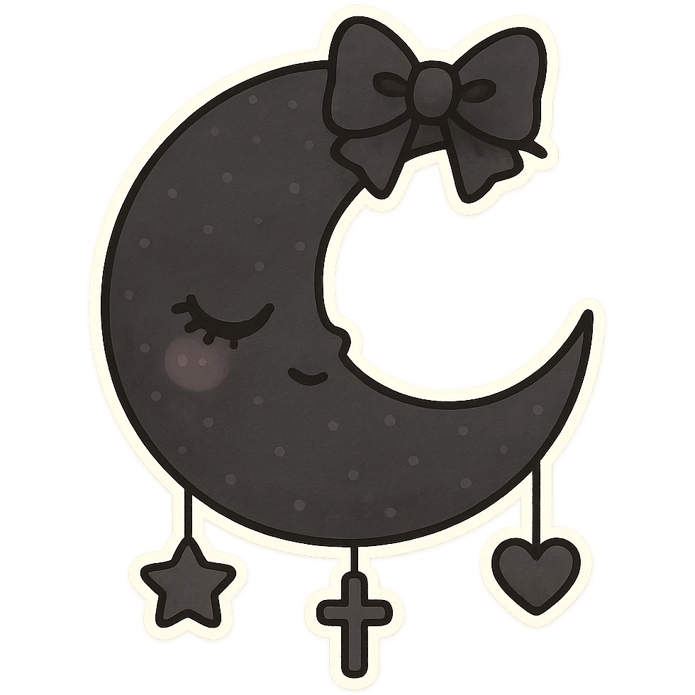 pastel goth black object emoji