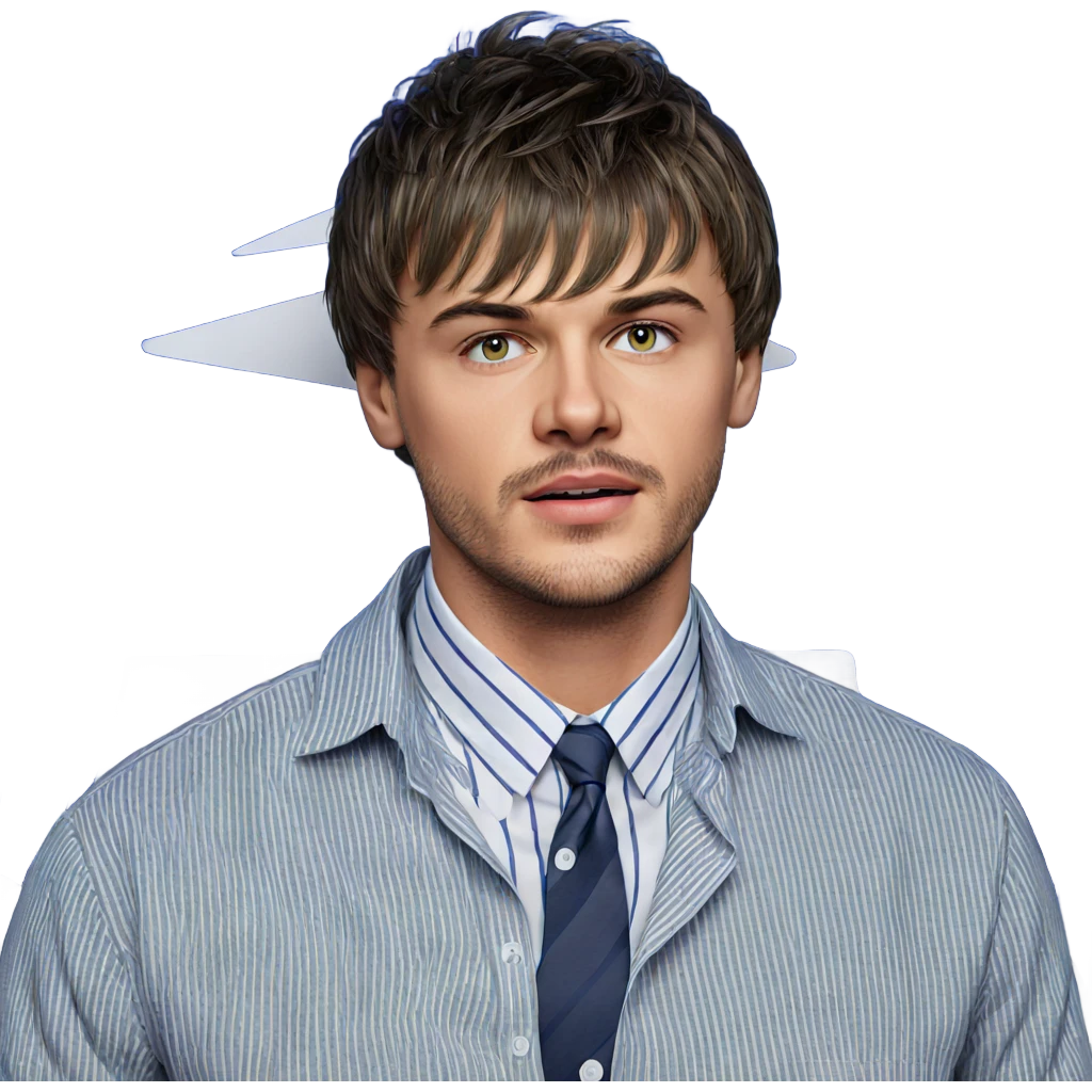 striped shirt portrait of man emoji